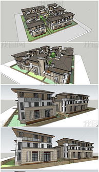 精品欧式古典风格住宅楼建筑SU模型设计及装修指南